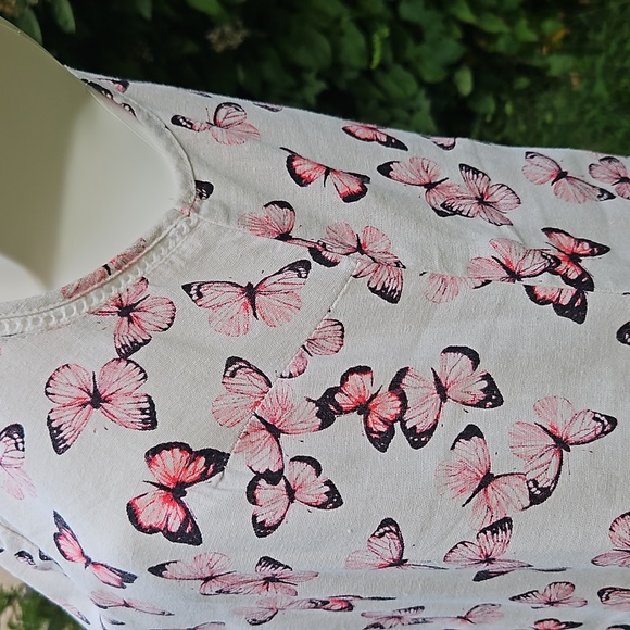 VGC Size 10 linen mix slip dress, light, cool, breezy perfect summer dress ☀️ - Picture 11 of 13